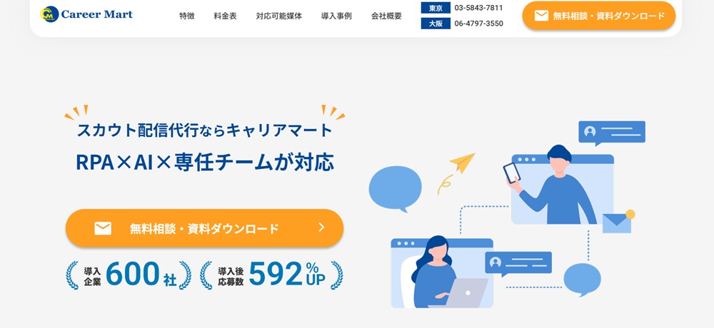 スカウト配信代行サービス キャリアマート