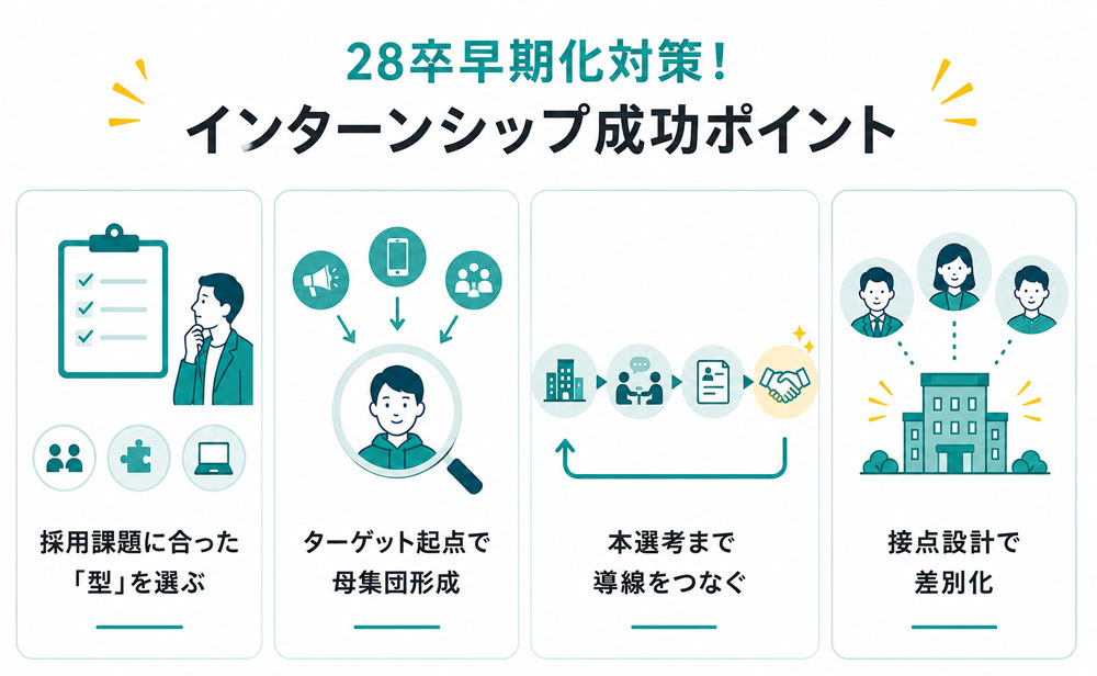 28卒早期化対策!インターンシップ成功ポイント