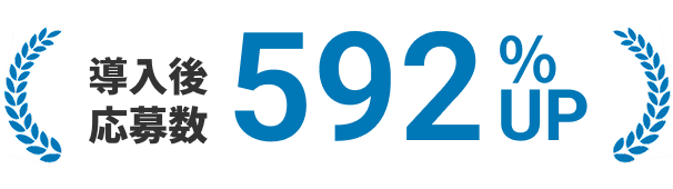 導入後応募数592%アップ